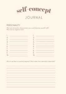 The Self-Concept Journal - herwellnessdiaries